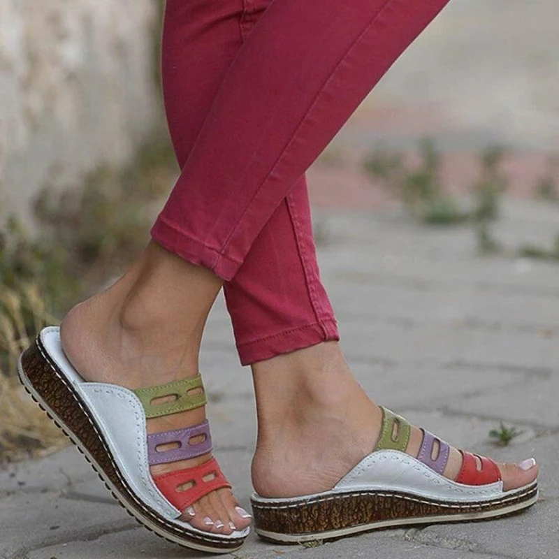 Women's Beach Slippers Summer Women Lady Retro Stitching Color Casual Beach Open Peep Toe Sandals 3 colors Shoes Slides
Women's Beach Slippers Summer Women Lady Retro Stitching Color Casual Beach Open Peep Toe Sandals 3 colors Shoes Slides