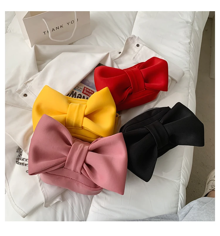 Fashion Solid Color Big Bow Women Shoulder Bags Shoulder Bag Girls Crossbody Chain Bow Bag With Bow, Customized color
Fashion Solid Color Big Bow Women Shoulder Bags Shoulder Bag Girls Crossbody Chain Bow Bag With Bow, Customized color