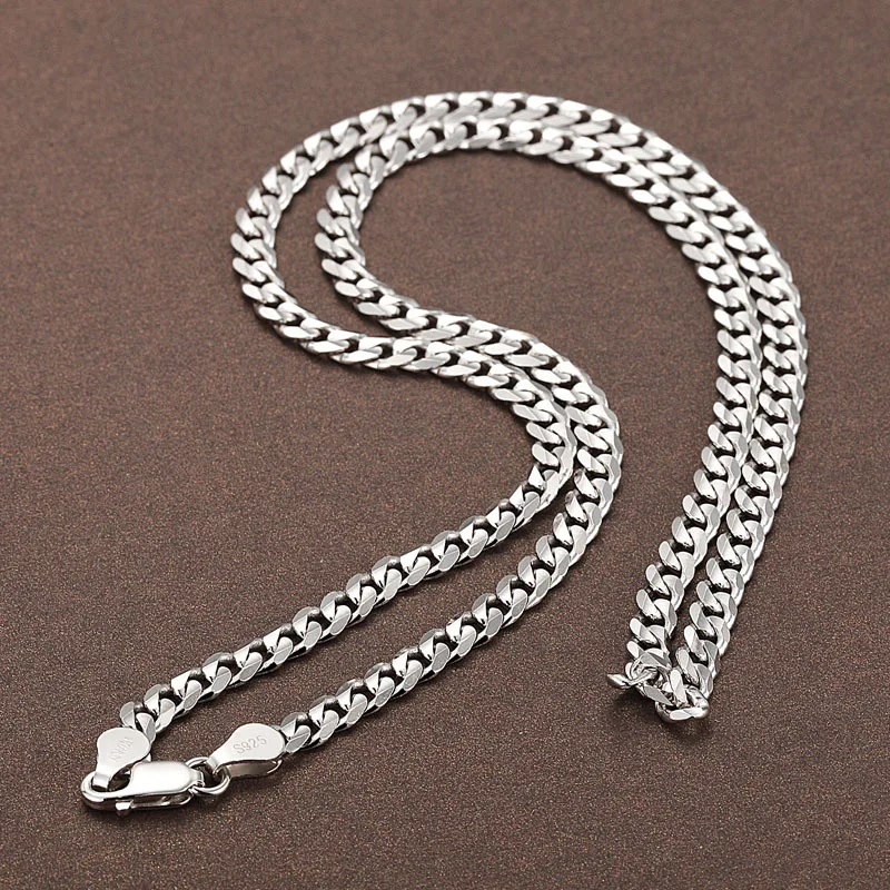 Silver 925 Fashion 2020 Jewelry Silver Necklace Men Cuban Chain Italy Man Chain Necklace
Silver 925 Fashion 2020 Jewelry Silver Necklace Men Cuban Chain Italy Man Chain Necklace