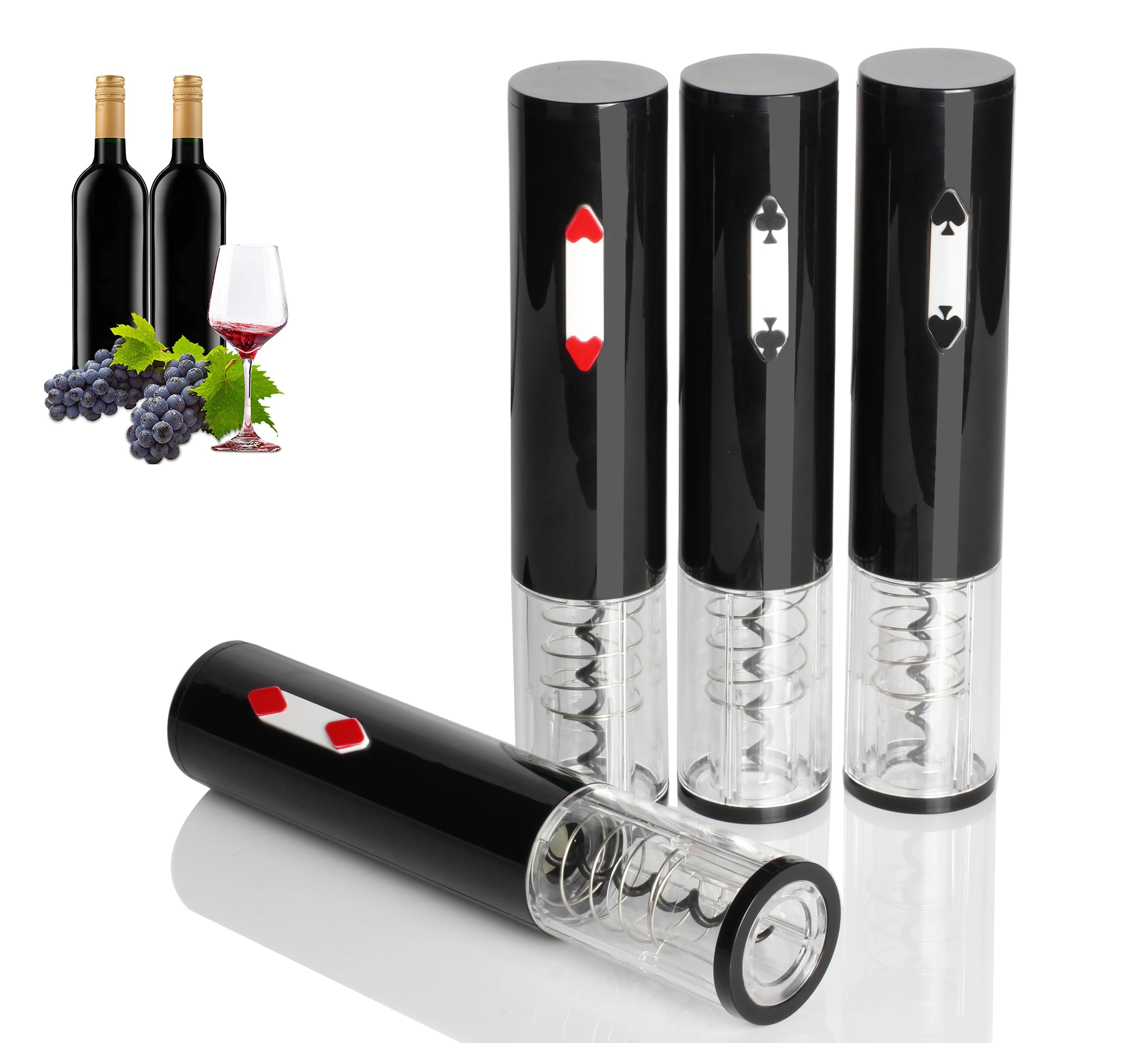 Battery Operated Automatic Wine Bottle Opener Wireless Corkscrew Electric Wine Opener with Foil Cutter, Customized
Battery Operated Automatic Wine Bottle Opener Wireless Corkscrew Electric Wine Opener with Foil Cutter, Customized
