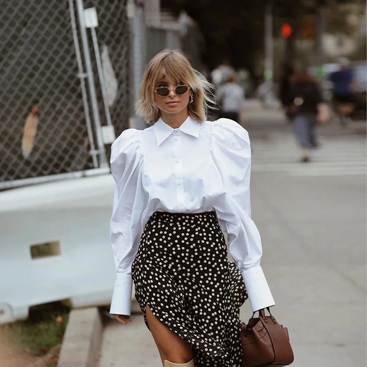Ladies Work Wear White Puff Sleeve Blouse Women Shirts Office Turn Down Collar Female Elegant Tops Blouses
Ladies Work Wear White Puff Sleeve Blouse Women Shirts Office Turn Down Collar Female Elegant Tops Blouses