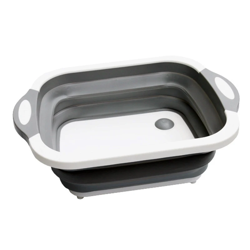 High Quality Multifunction Space Saving 2 In 1 Foldable Cutting Board With Tray Drain Basket, Grey
High Quality Multifunction Space Saving 2 In 1 Foldable Cutting Board With Tray Drain Basket, Grey