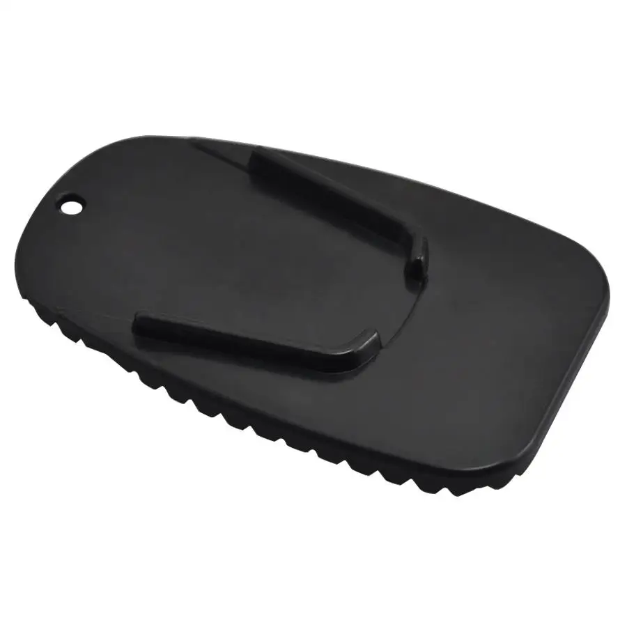 Black Universal Motorcycle Plastic Side Stand Moto Bike Kickstand Non-slip Plate Side Extension Support Foot Pad Base Wholesale
