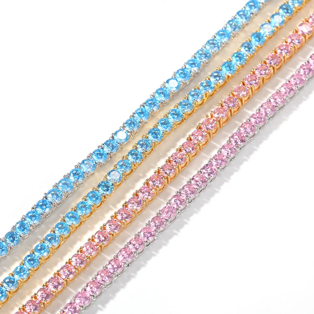2020 INS hot Pink Blue cubic zirconia tennis chain necklace 14k gold plated women cluster tennis chain gold filled tennis chain
2020 INS hot Pink Blue cubic zirconia tennis chain necklace 14k gold plated women cluster tennis chain gold filled tennis chain