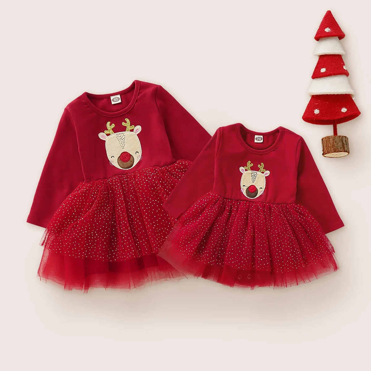 Spring and Autumn Solid Color Long Sleeve Christmas Deer Fluffy Mesh Princess Dress, Red
Spring and Autumn Solid Color Long Sleeve Christmas Deer Fluffy Mesh Princess Dress, Red