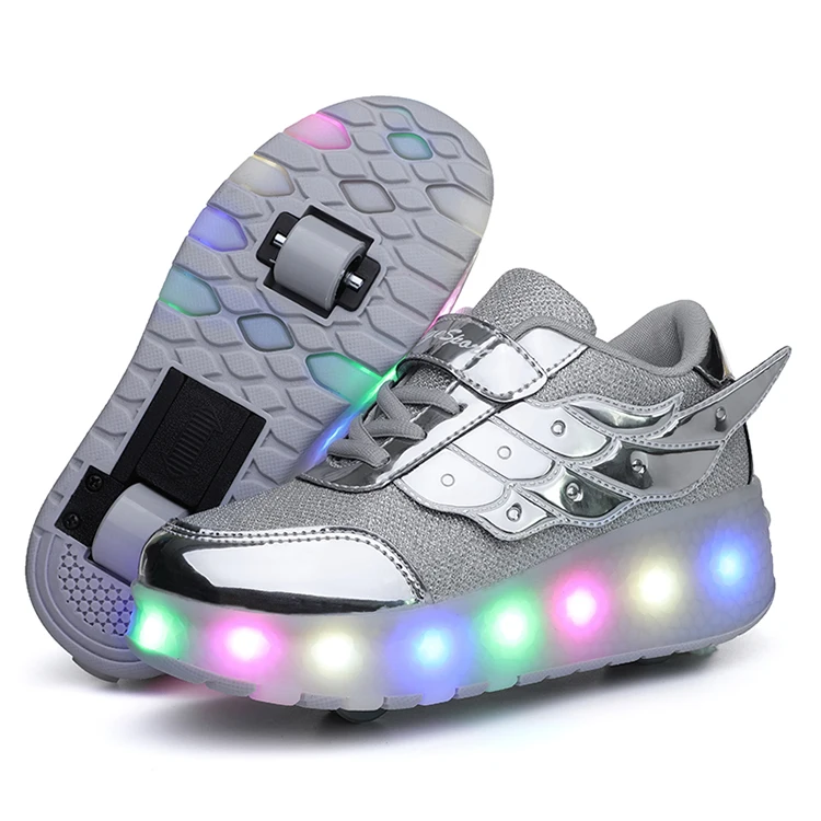 Wholesale usb rechargeable girl led light up two rollers wheel sports shoes, Gold,pink, silver
Wholesale usb rechargeable girl led light up two rollers wheel sports shoes, Gold,pink, silver