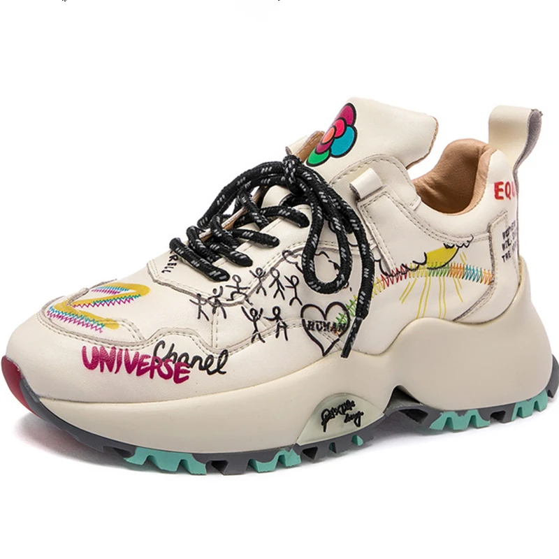 Dropshipping Custom Logo Genuine Leather Chunky Sneakers Women Graffiti Fashion Casual Ladies Platform Shoes Ladies
Dropshipping Custom Logo Genuine Leather Chunky Sneakers Women Graffiti Fashion Casual Ladies Platform Shoes Ladies