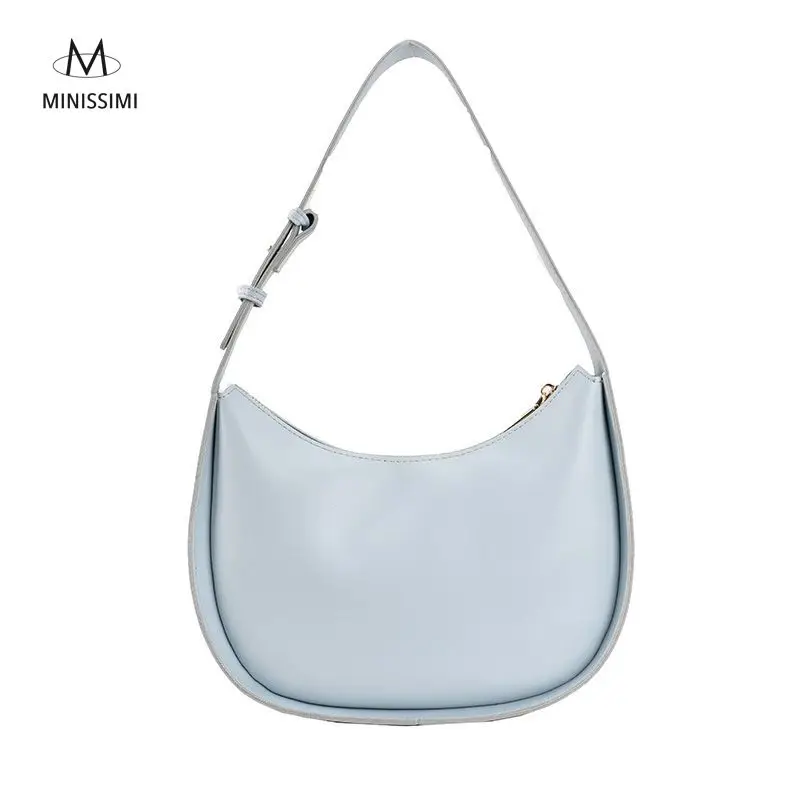 

Minissimi Brand Sac A Main Femme Pure Color Armpit Bag Casual Purses Bags Women Handbags Ladies Luxury
