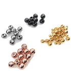 wholesale 5mm 6mm 8mm bracelet necklace jewelry rose gold plated stainless steel metal solid round bead