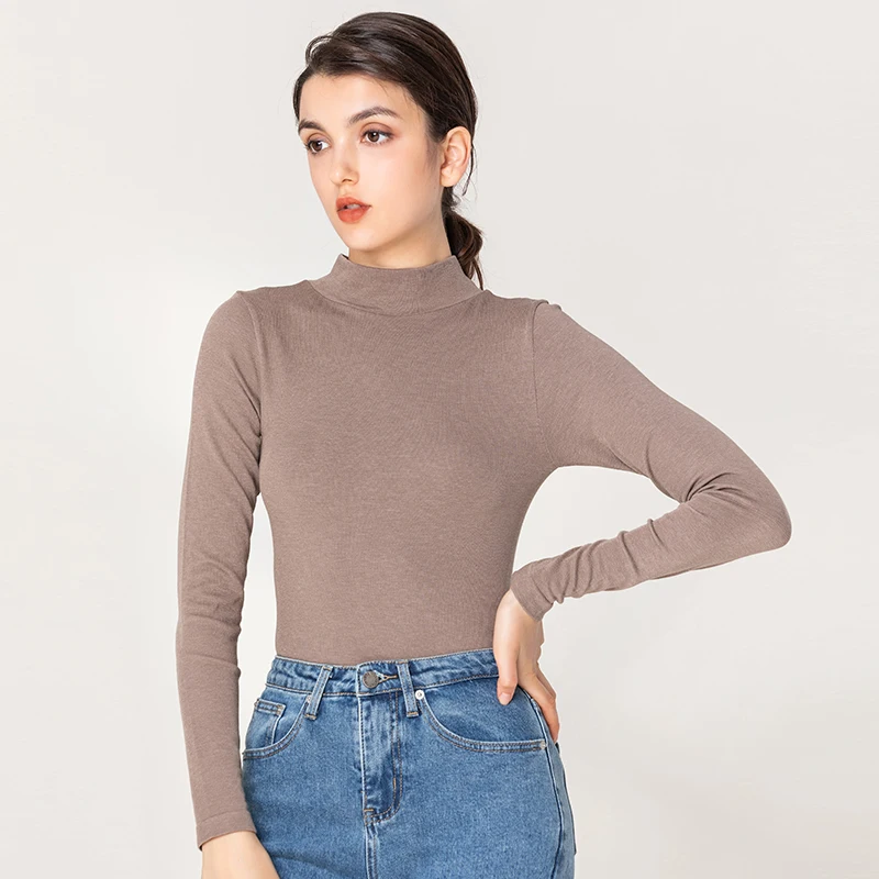 2021 cheap classic colorful mid-collar round neck women warm thermal underwear top women sleepwear, Yellow/brown/purple
2021 cheap classic colorful mid-collar round neck women warm thermal underwear top women sleepwear, Yellow/brown/purple