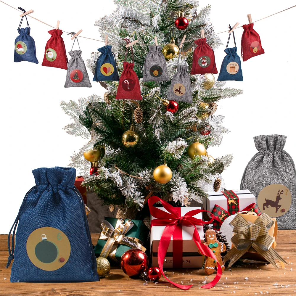 Decoration Hanging Burlap Bags Daily Calendar Burlap Hanging Gift Bags Christmas Calendar Small Burlap Bag for Kids Home Office
Decoration Hanging Burlap Bags Daily Calendar Burlap Hanging Gift Bags Christmas Calendar Small Burlap Bag for Kids Home Office