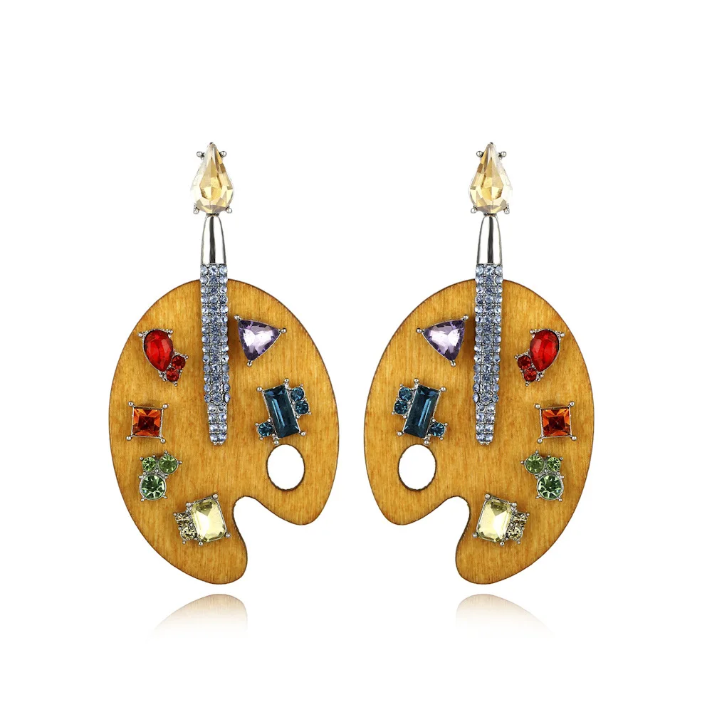New earring personality creativity set diamond guitar earring stud unique wooden earring manufacturers
New earring personality creativity set diamond guitar earring stud unique wooden earring manufacturers