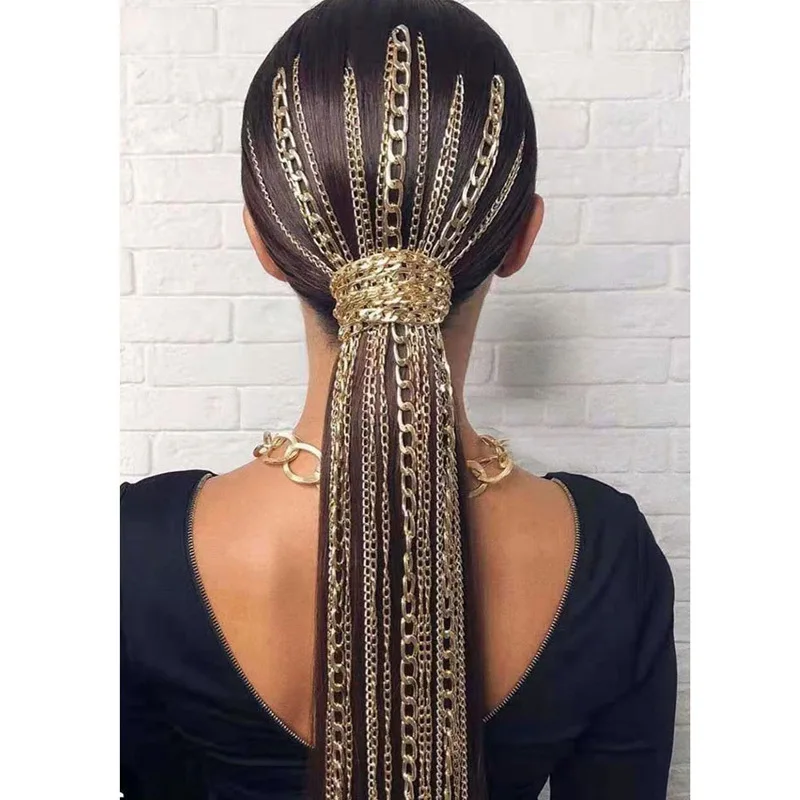 ROMANTIC Fashion Wig Extension Gold Plated Tassel Hair Clip Hair Accessories Chain Head Jewelry
ROMANTIC Fashion Wig Extension Gold Plated Tassel Hair Clip Hair Accessories Chain Head Jewelry