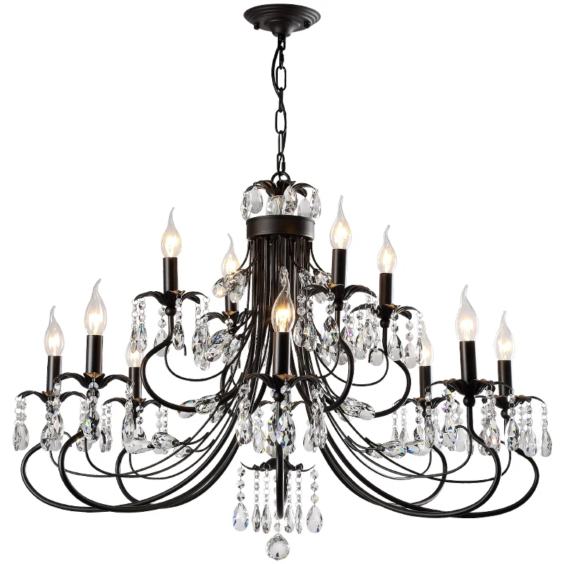 High Lustre Elegant Moderne Salon Long Chandelier Crystal, Latest Lampadario Crystal Light Chandelier, Black
High Lustre Elegant Moderne Salon Long Chandelier Crystal, Latest Lampadario Crystal Light Chandelier, Black