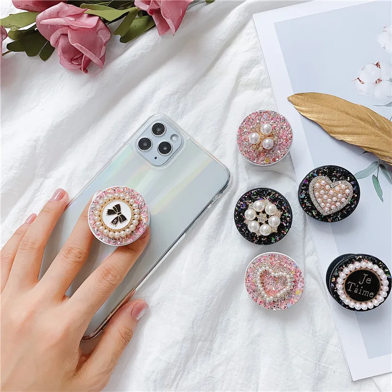 Luxurious Sparkle Ring Phone Holder Accessories With Pearl Universal Phone Holder Stand Adjustable Height
Luxurious Sparkle Ring Phone Holder Accessories With Pearl Universal Phone Holder Stand Adjustable Height