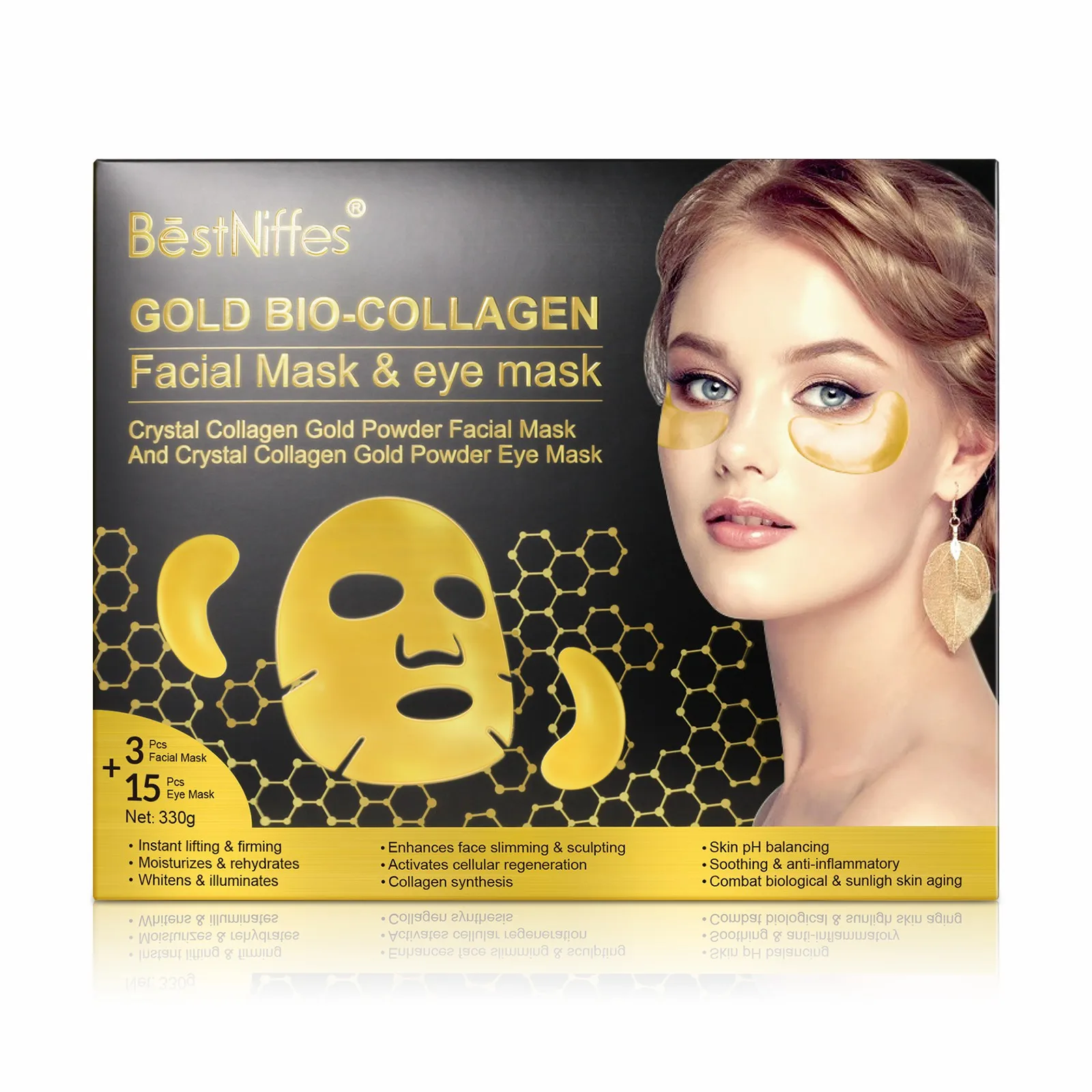 Custom Private Label High Quality Crystal Collagen Gold Bio-Collagen Facial Mask and Eye Mask
Custom Private Label High Quality Crystal Collagen Gold Bio-Collagen Facial Mask and Eye Mask