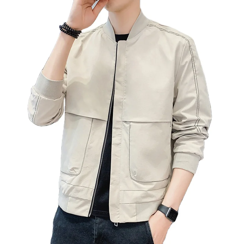 2020 new work jacket men's autumn Top Casual standing collar Korean fashion sports versatile slim coat
2020 new work jacket men's autumn Top Casual standing collar Korean fashion sports versatile slim coat