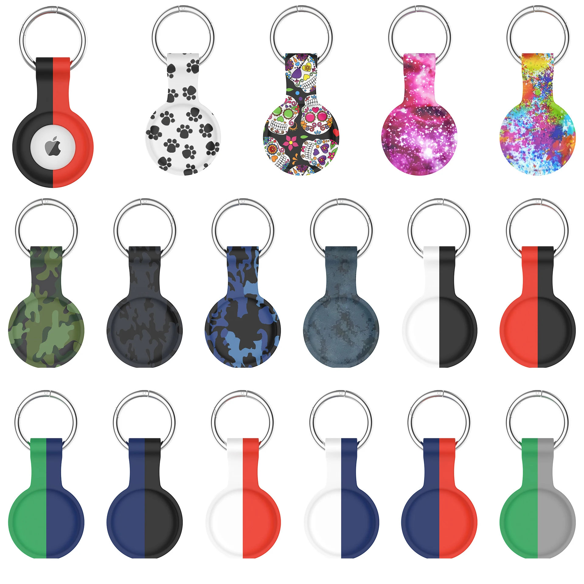 Custom Logo 2021 Newest Printed Design Soft Silicone Protective Case For Airtag Case With Keychain
Custom Logo 2021 Newest Printed Design Soft Silicone Protective Case For Airtag Case With Keychain