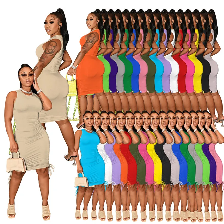 Elegant Ladies Bodycon Dress Sleeveless Stacked Summer Plus Size Casual Women Short Dresses, Picture color
Elegant Ladies Bodycon Dress Sleeveless Stacked Summer Plus Size Casual Women Short Dresses, Picture color