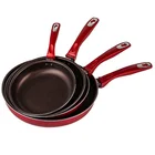 Eco-Friendly China Cookware One Set Red Non Stick Cookware Set Kitchen One Piece
