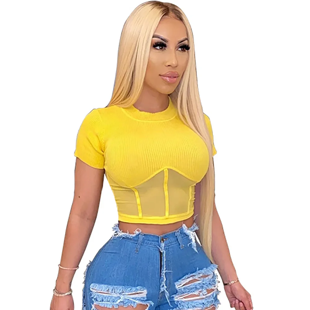 LW-N0274E Women short sleeve polyester fabric crop t shirt tops mesh bottom sticken t-shirt, As picture or customized make
LW-N0274E Women short sleeve polyester fabric crop t shirt tops mesh bottom sticken t-shirt, As picture or customized make