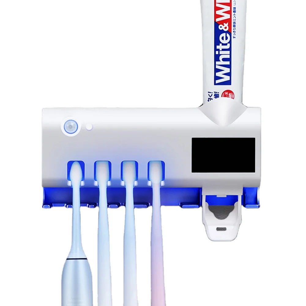 UV Wall Mount Toothpaste Dispenser with Sanitizer and Rechargeable Battery Solar Powered Toothbrush Holder
UV Wall Mount Toothpaste Dispenser with Sanitizer and Rechargeable Battery Solar Powered Toothbrush Holder