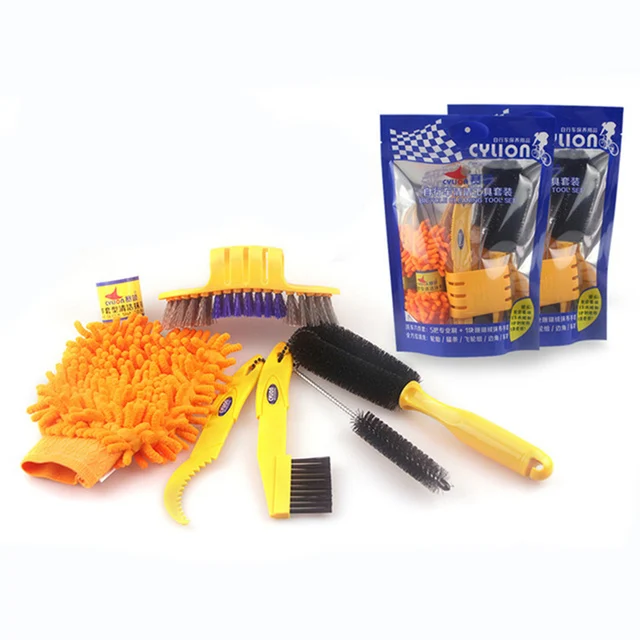 6 pcs/lot Bicycle Chain Cleaner Cycling Cleaning Tire Brushes Tool Kits set MTB Road Bike Clean Gloves Bicycle Cleaning Kit
6 pcs/lot Bicycle Chain Cleaner Cycling Cleaning Tire Brushes Tool Kits set MTB Road Bike Clean Gloves Bicycle Cleaning Kit