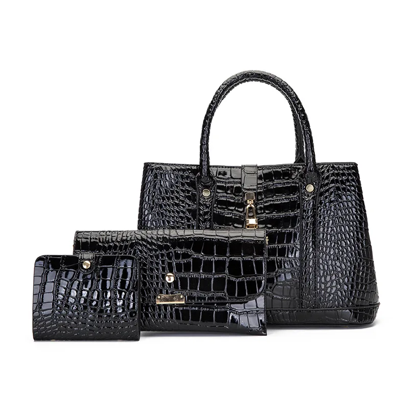 Wholesale new pu leather handbag sets crocodile handbag for woman, Black/red/yellow/brown
Wholesale new pu leather handbag sets crocodile handbag for woman, Black/red/yellow/brown