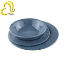 Dotted with color kitchen dinner set 30 green and blue can choose