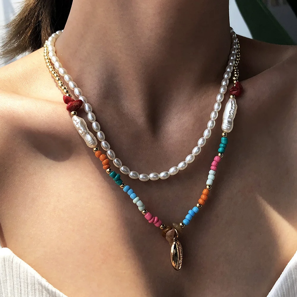 2021 Sailing Jewelry New Mutilayer Bohemia Rice Beaded Necklace Colorful Beaded Shell Pendant Necklace
2021 Sailing Jewelry New Mutilayer Bohemia Rice Beaded Necklace Colorful Beaded Shell Pendant Necklace