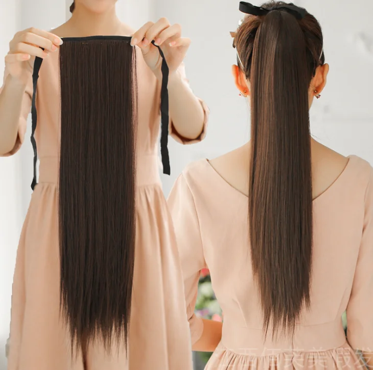 girl's wig woman's hair accessories wig hair piece Horse tail long straight hair pear flower horse tail clip belt 50cm
girl's wig woman's hair accessories wig hair piece Horse tail long straight hair pear flower horse tail clip belt 50cm