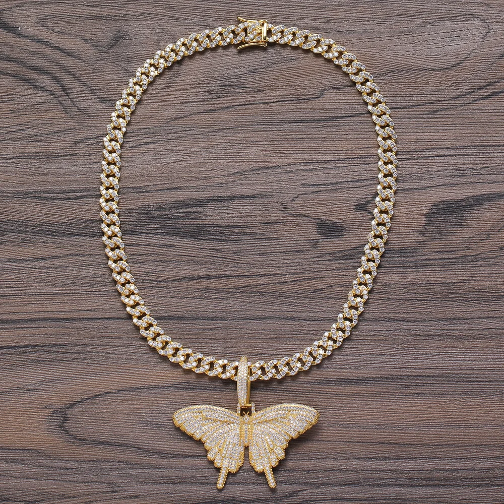 Luxury Jewelry Women Men Full Diamond Butterfly Pendant Necklace 16inch Crystal Cuban Link Gold Butterfly Choker Necklace, Silver,gold,pink
Luxury Jewelry Women Men Full Diamond Butterfly Pendant Necklace 16inch Crystal Cuban Link Gold Butterfly Choker Necklace, Silver,gold,pink