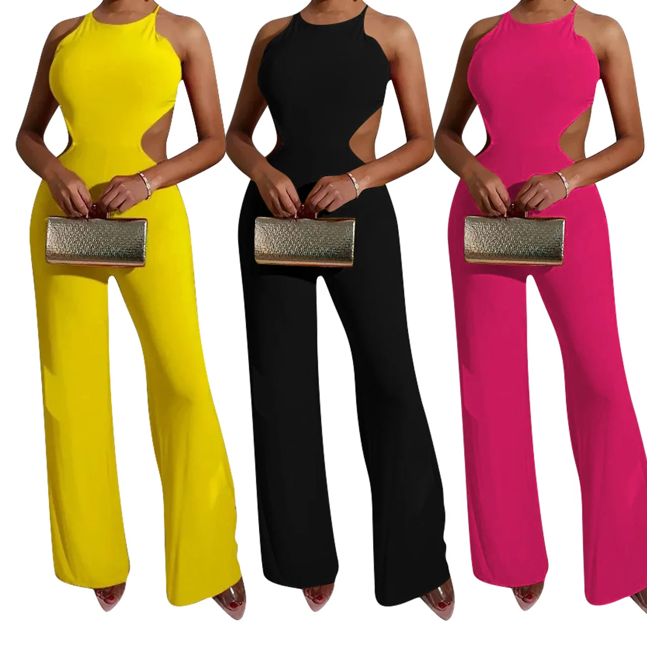 2021 summer new arrival fashion designer sexy backless 1 one piece wide leg pants women casual clothes clothing romper jumpsuit
2021 summer new arrival fashion designer sexy backless 1 one piece wide leg pants women casual clothes clothing romper jumpsuit