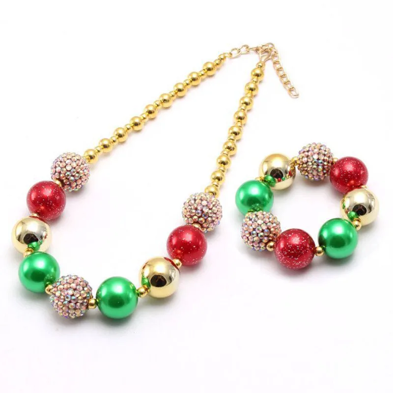 Wholesale chain ABS chunky bubble beads kids jewelry baby girls christmas necklace bracelet gift set, As picture show
Wholesale chain ABS chunky bubble beads kids jewelry baby girls christmas necklace bracelet gift set, As picture show