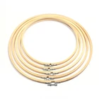 Round Embroidery Hoops Bamboo, Round Natural Cross Stitch Hoop Frame Embroidery Circle Set