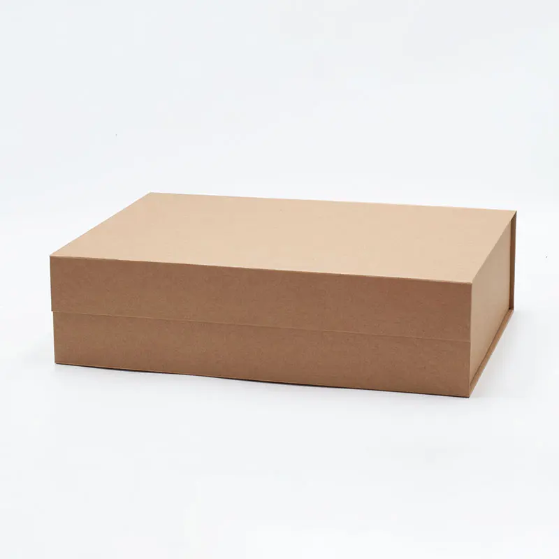 

A3 shallow kraft color rigid cardboard luxury coat retail packaging gift box wholesale