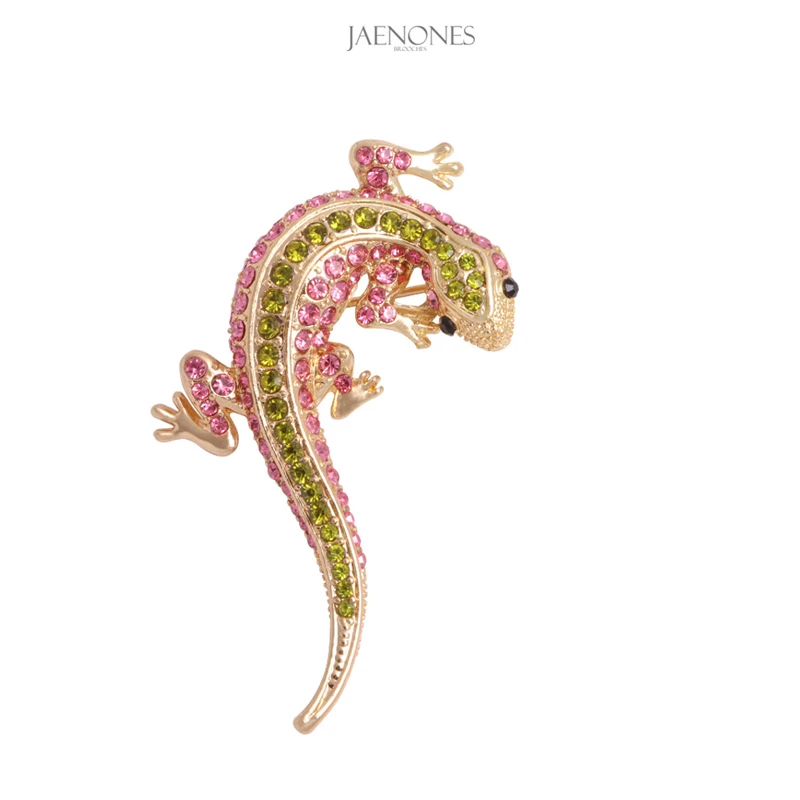 JAENONES Factory Fashion Custom Luxury Metal Rhinestone Designer Inspired Lizard Brooch Cute Animal Brooch
JAENONES Factory Fashion Custom Luxury Metal Rhinestone Designer Inspired Lizard Brooch Cute Animal Brooch