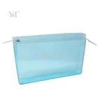Zipper Pouch Blue Zipper Makeup Clutch Pouches Clear Transparent Pvc Cosmetic Bag Zipper Makeup Pouch Clutch Blue