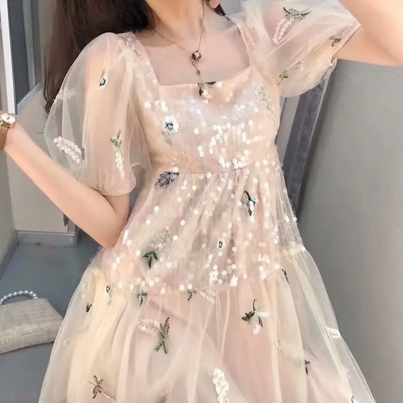 Beautifical casual lady dress tulle sequins transparent fabric sequins embroidery lace ML7N189, Customized
Beautifical casual lady dress tulle sequins transparent fabric sequins embroidery lace ML7N189, Customized