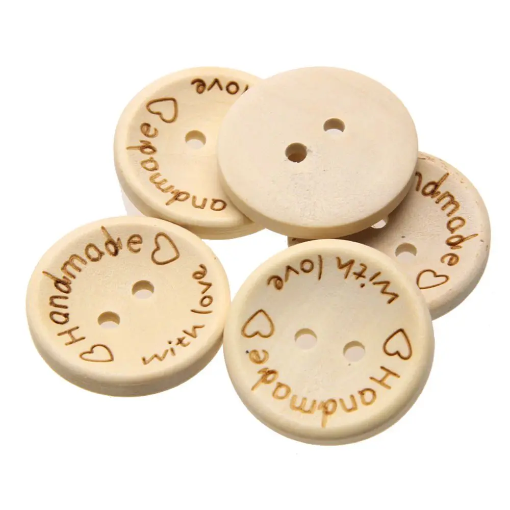 100pcs Hand Made with Love Sewing Wood Button 100pcs/pack Round Decorative Craft Buttons, Picture
100pcs Hand Made with Love Sewing Wood Button 100pcs/pack Round Decorative Craft Buttons, Picture