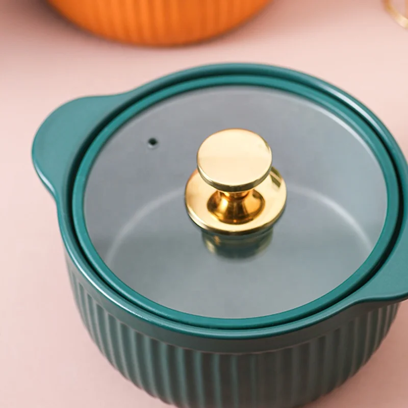 Household Fresh Pattern Heat Resistant Ceramic Casserole Dish with New Visible Glass Cover, Green orange
Household Fresh Pattern Heat Resistant Ceramic Casserole Dish with New Visible Glass Cover, Green orange