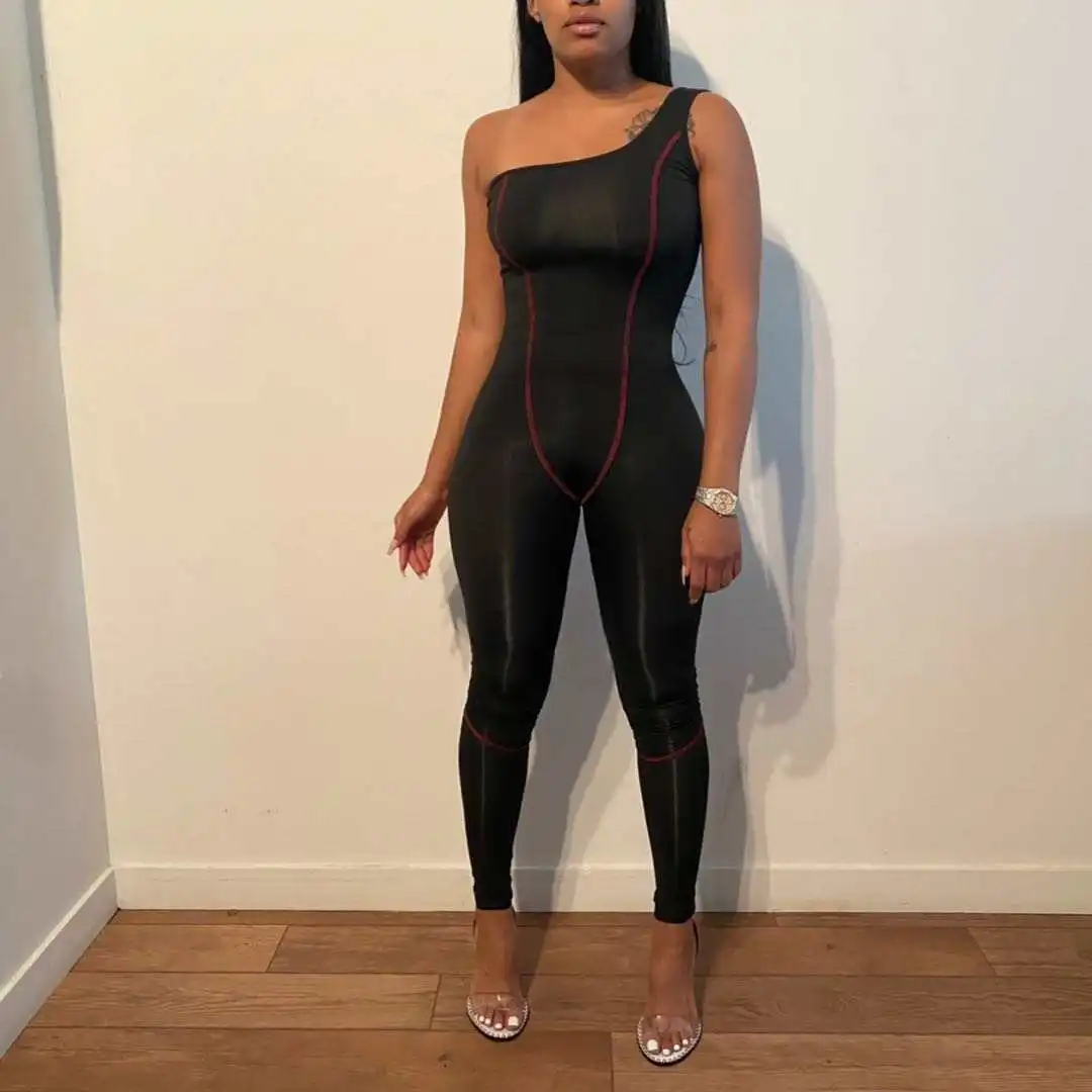 Europe and the United States popular 2021New slanting shoulder women's jumpsuit, 2colors
Europe and the United States popular 2021New slanting shoulder women's jumpsuit, 2colors