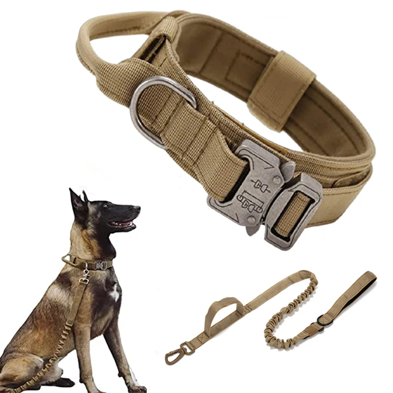 Durable Tactical Metal Buckle Dog Collar Leash Set Adjustable Pet Collar Leash Medium Large Dog Leash Dog Supplies
Durable Tactical Metal Buckle Dog Collar Leash Set Adjustable Pet Collar Leash Medium Large Dog Leash Dog Supplies