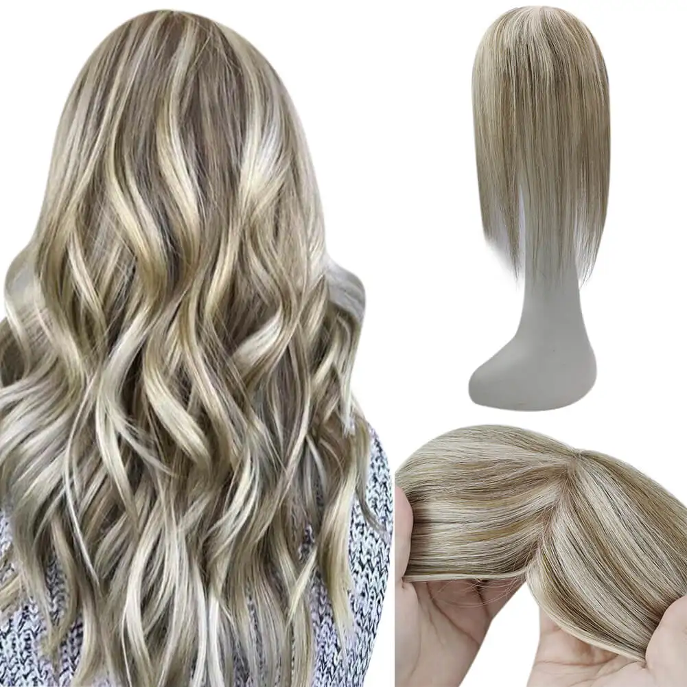 Moresoo 100% Human Remy Hair Free shipping silk top topper Highlight Brown with Blonde, #8p60
Moresoo 100% Human Remy Hair Free shipping silk top topper Highlight Brown with Blonde, #8p60
