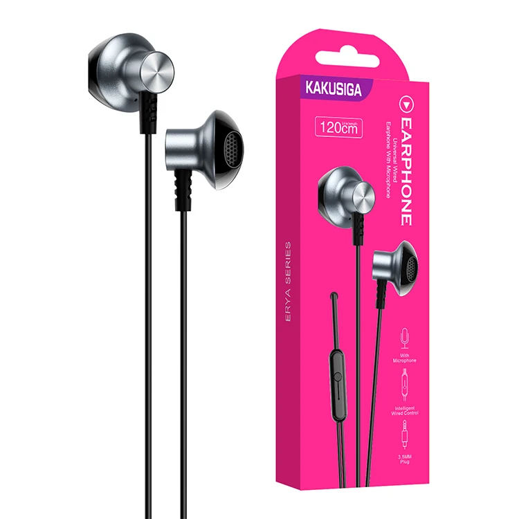 KAKUSIGA Wired Earphone In-ear Microphone HIFI Universal Factory Price 3.5mm Earbuds Headset
KAKUSIGA Wired Earphone In-ear Microphone HIFI Universal Factory Price 3.5mm Earbuds Headset
