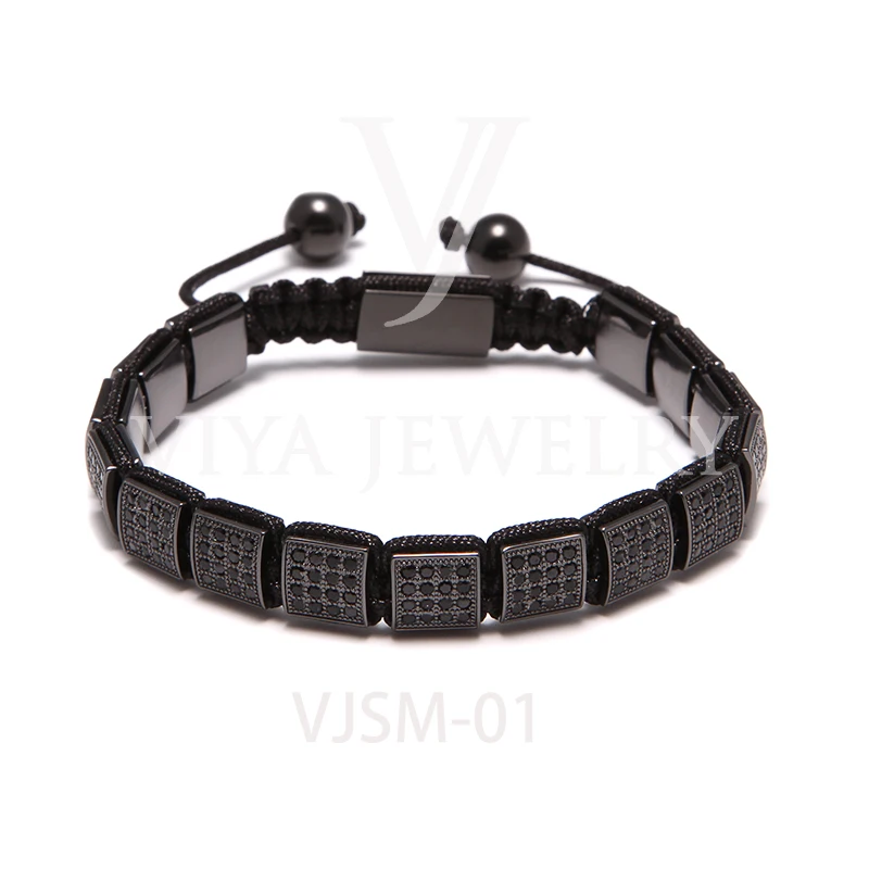 Luxury Unisex Stainless Steel Gold Plated Pave Stone Charm Bracelet Macrame Men Women, Multi-colors
Luxury Unisex Stainless Steel Gold Plated Pave Stone Charm Bracelet Macrame Men Women, Multi-colors