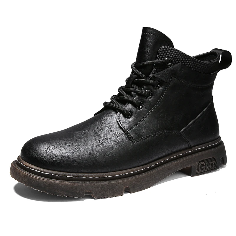 New Trend Casual Motorcycle Boots Autumn Winter High-top Leather Martin Boots Retro British Men's Boots, Black, brown,black&brown
New Trend Casual Motorcycle Boots Autumn Winter High-top Leather Martin Boots Retro British Men's Boots, Black, brown,black&brown