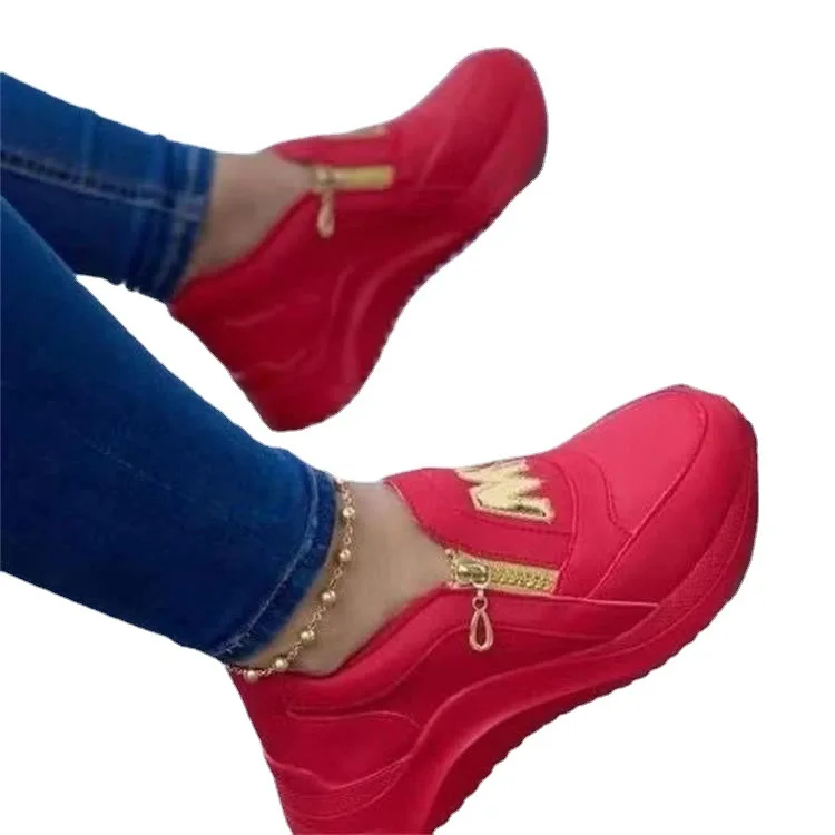 Chunky Sneakers Women 2021 New Solid Color Thick Bottom Zipper Walking Women's Shoes Female Breathable Non Slip Platform Shoes, Colors
Chunky Sneakers Women 2021 New Solid Color Thick Bottom Zipper Walking Women's Shoes Female Breathable Non Slip Platform Shoes, Colors