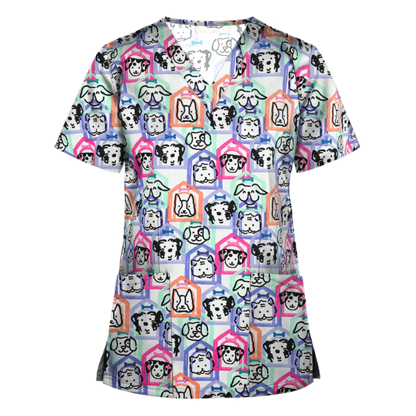 2021 USA Lovely Nurse Outfit Cartoon Print Short-Sleeved V-Neck Bottoming T-Shirt For Women Factory Wholesale Free Shipping, Plum red kitten/other
2021 USA Lovely Nurse Outfit Cartoon Print Short-Sleeved V-Neck Bottoming T-Shirt For Women Factory Wholesale Free Shipping, Plum red kitten/other