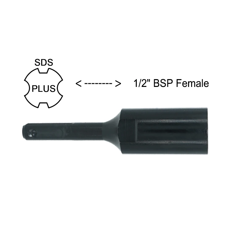 SDS Plus  to 1/2 BSP Female Thread Adapter for Diamond Core Drill Bit
